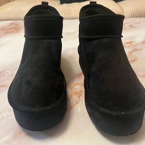 Black Platform Ankle Boots